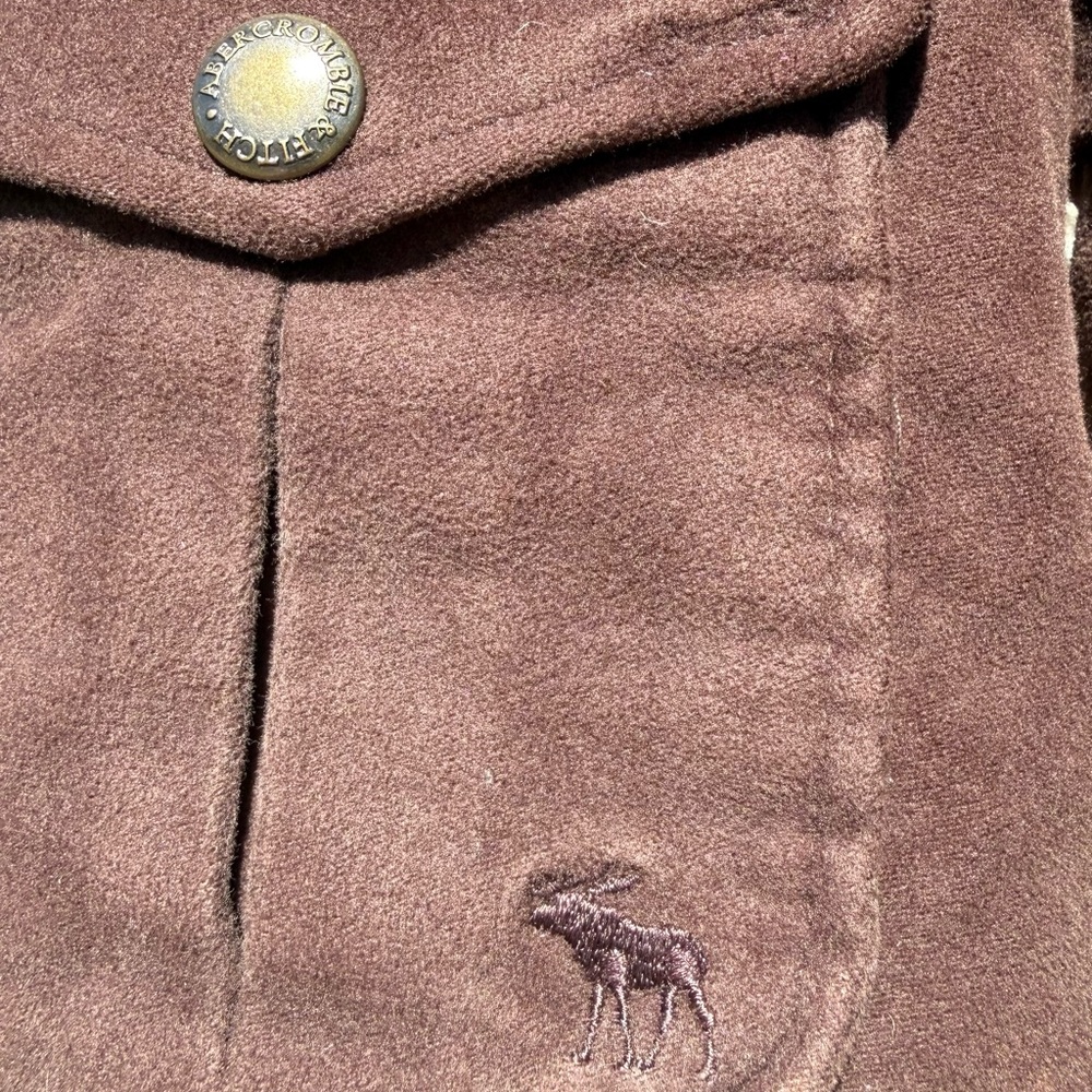 Abercrombie & Fitch Vintage Military-Style Utility Jacket Brown Women’s M New - Picture 7 of 13
